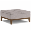 Pemberly Row Coffee Table Storage Ottoman with Lift-Top in Cloud Grey