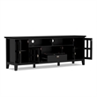 Pemberly Row Black 3 Pc TV Stand Set with 2 Matching Bookcases