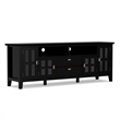 Pemberly Row Black 3 Pc TV Stand Set with 2 Matching Bookcases