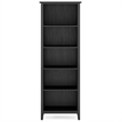 Pemberly Row Black 3 Pc TV Stand Set with 2 Matching Bookcases