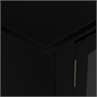 Pemberly Row Black 3 Pc TV Stand Set with 2 Matching Bookcases
