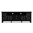 Pemberly Row Black 3 Pc TV Stand Set with 2 Matching Bookcases
