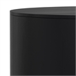 Pemberly Row Round Drum Coffee Table in Black Solid Mango Wood