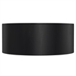 Pemberly Row Round Drum Coffee Table in Black Solid Mango Wood
