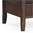 Pemberly Row Transitional Coffee Table with Drawers in Brunette Brown