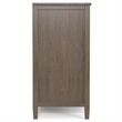 Pemberly Row Solid Wood 54 Inch Sideboard with Drawers in Smoky Brown