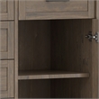 Pemberly Row Solid Wood 54 Inch Sideboard with Drawers in Smoky Brown