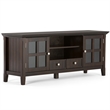 Pemberly Row TV Stand and 5-Shelf Bookcase Set in Brunette Brown (3 PCs)