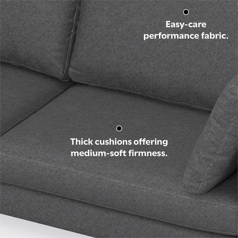 Pemberly Row Sofa and Ottoman Set in Performance Fabric Pebble Gray