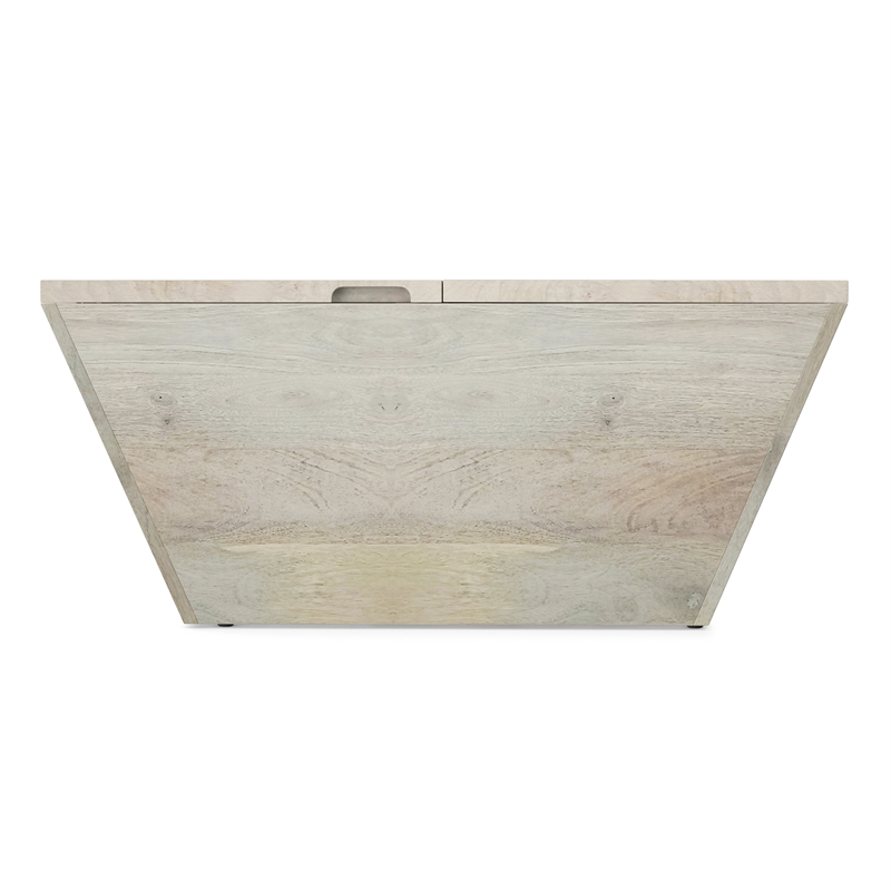 Pemberly Row 36 in Lift-Top Coffee Table Mango Wood White Wash