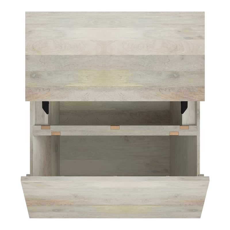Pemberly Row 36 in Lift-Top Coffee Table Mango Wood White Wash