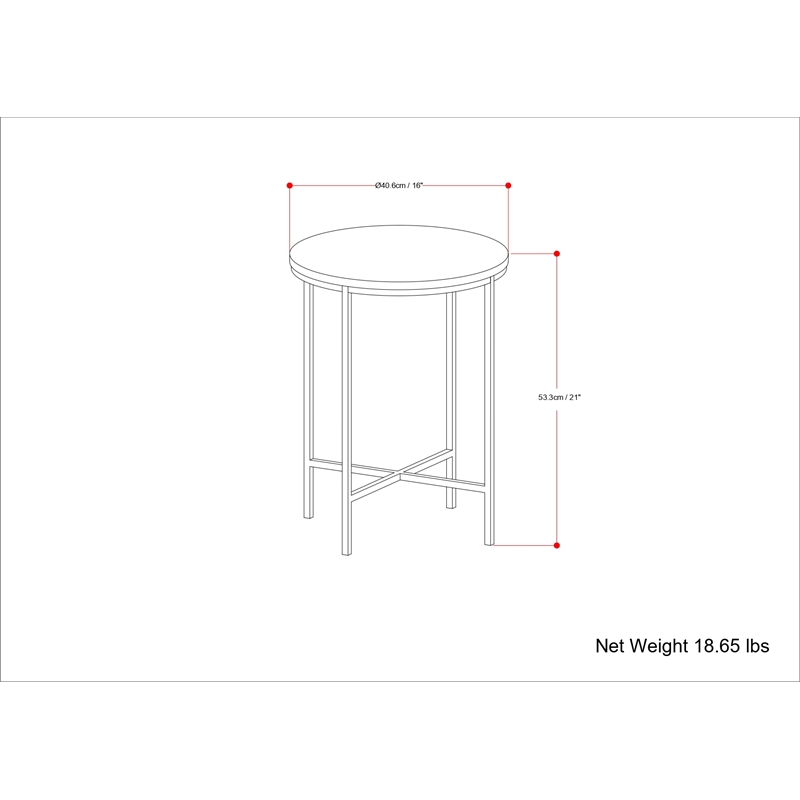 Pemberly Row 16 in Wide White Marble and Gold Metal Side Table