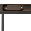 Pemberly Row 48 in Solid Wood Desk in Walnut Brown with Metal Base