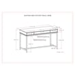Pemberly Row 48 in Solid Wood Desk in Walnut Brown with Metal Base