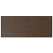 Pemberly Row 48 in Solid Wood Desk in Walnut Brown with Metal Base