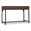 Pemberly Row 48 in Solid Wood Desk in Walnut Brown with Metal Base