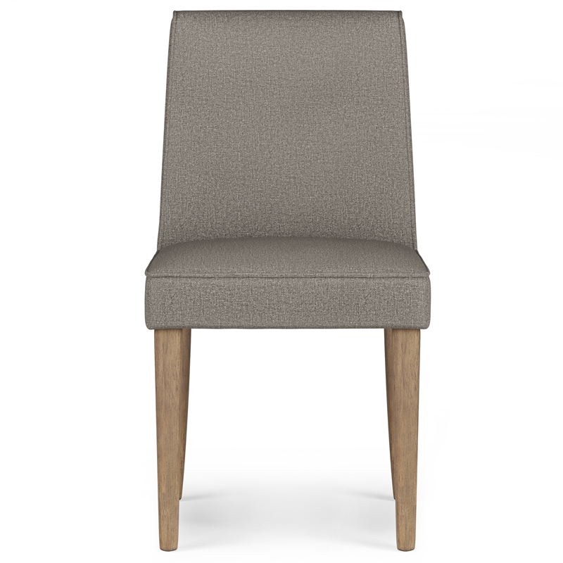 Pemberly Row 7Pc Dining Set with Taupe Fabric Chairs and Mango Wood Table