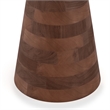 Pemberly Row Round Solid Wood and Metal End Table in Cognac Finish