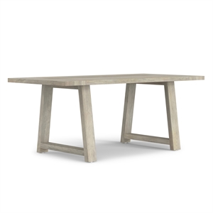 Pemberly Row 72 in Mango Wood Dining Table in White Wash Finish