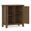 Pemberly Row Burlington Solid Wood Low Storage Cabinet in Aged Brown