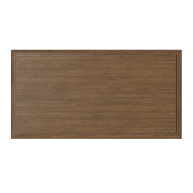 Pemberly Row Burlington Solid Wood Low Storage Cabinet in Aged Brown