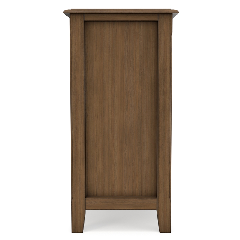Pemberly Row Burlington Solid Wood Low Storage Cabinet in Aged Brown