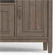 Pemberly Row Solid Wood TV Stand in Smoky Brown for TVs up to 80 in