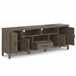 Pemberly Row Solid Wood TV Stand in Smoky Brown for TVs up to 80 in