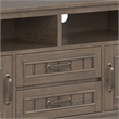 Pemberly Row Solid Wood TV Stand in Smoky Brown for TVs up to 80 in