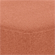 Pemberly Row Hexagon Footstool in Dusty Orange Linen Look Fabric