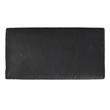 Pemberly Row Large Rectangular Ottoman in Lead Black Genuine Leather