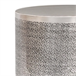 Pemberly Row Johnsen 18 in Metal Accent Table with Web Pattern in Silver
