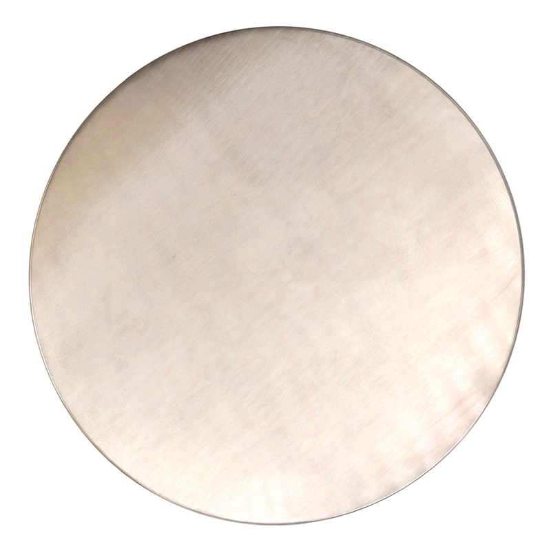 Pemberly Row Johnsen 18 in Metal Accent Table with Web Pattern in Silver