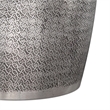 Pemberly Row Johnsen 18 in Metal Accent Table with Web Pattern in Silver