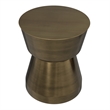 Pemberly Row 16 in Wide Metal Side Table in Antique Brass Finish