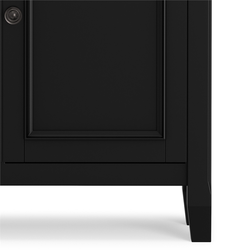 Pemberly Row 36 in Wide Black Transitional Storage Cabinet in Pine