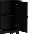 Pemberly Row 36 in Wide Black Transitional Storage Cabinet in Pine