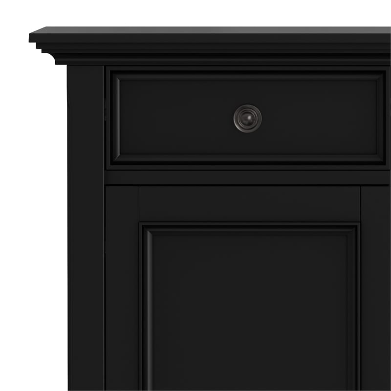 Pemberly Row 36 in Wide Black Transitional Storage Cabinet in Pine