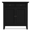 Pemberly Row 36 in Wide Black Transitional Storage Cabinet in Pine
