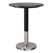 Pemberly Row Modern Side Table with Black Marble Top and Metal Base