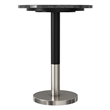 Pemberly Row Modern Side Table with Black Marble Top and Metal Base