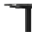 Pemberly Row Modern Side Table with Black Marble Top and Metal Base