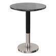 Pemberly Row Modern Side Table with Black Marble Top and Metal Base