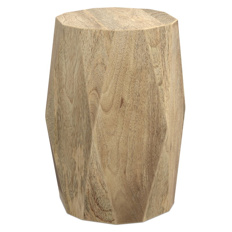 Pemberly Row 15 in Wide Mango Wood End Table in Natural Finish
