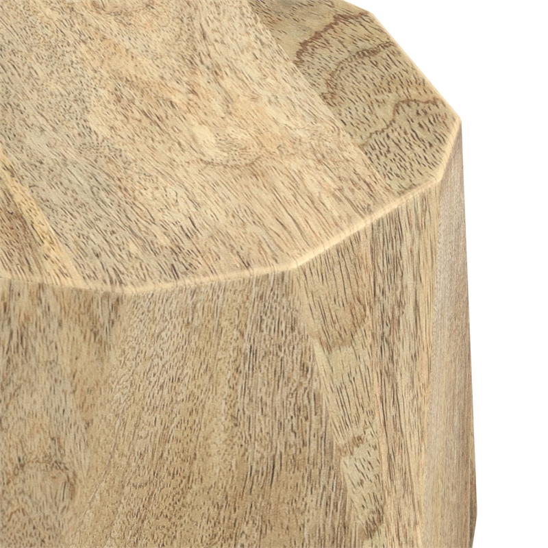 Pemberly Row 15 in Wide Mango Wood End Table in Natural Finish