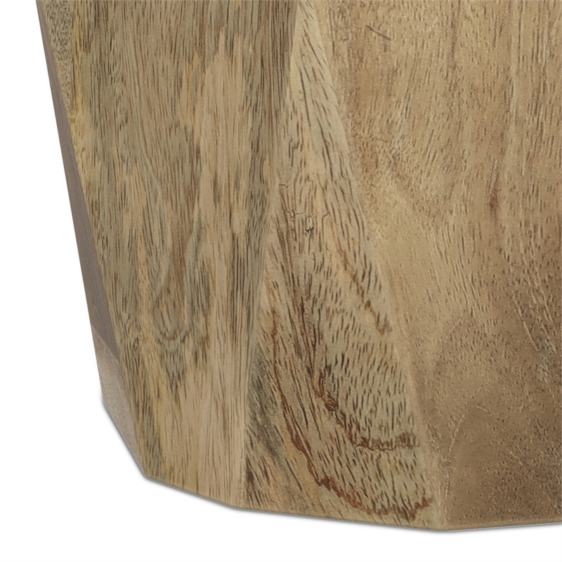 Pemberly Row 15 in Wide Mango Wood End Table in Natural Finish