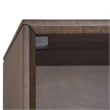 Pemberly Row 3-Piece Rubberwood Bookcase Set with Metal Base in Walnut Brown