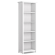 Pemberly Row Pine Wood Transitional TV Stand & 2 Bookcases in White