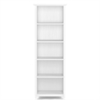Pemberly Row Pine Wood Transitional TV Stand & 2 Bookcases in White