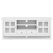 Pemberly Row Pine Wood Transitional TV Stand & 2 Bookcases in White